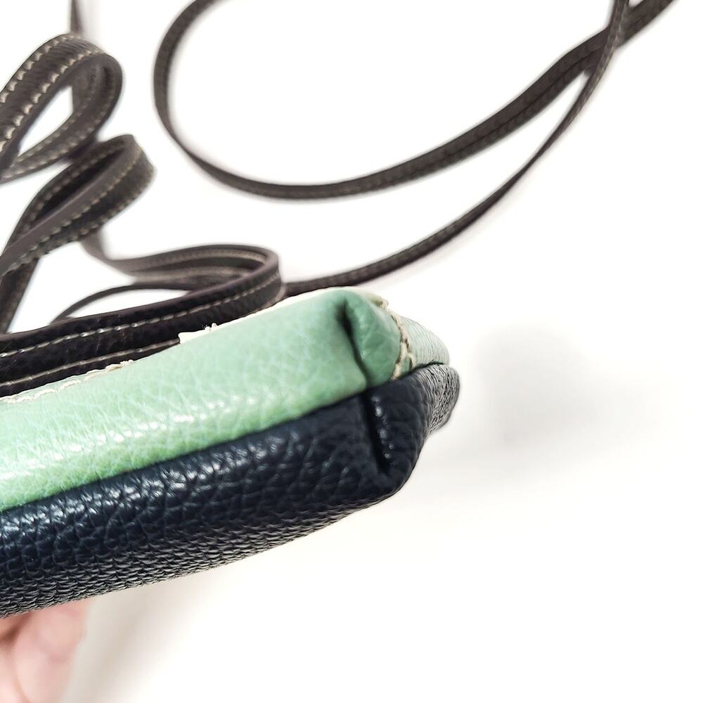 Chala Dazzled Fish Tail Phone Crossbody Bag Purse Blue Brown Zip Wallet - Picture 8 of 10
